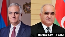 Հայաստանի և Ադրբեջանի սահմանազատման հանձնաժողովների նախագահներ, փոխվարչապետեր Մհեր Գրիգորյան և Շահին Մուստաֆաև