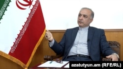 Armenia - Iranian Ambassador Mehdi Sobhani is interviewed by RFE/RL's Armenian Service, Yerevan, July 12, 2024.