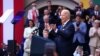 Presidenti amerikan, Joe Biden, gjatë fjalimit të mbajtur në oborrin e Universitetit të Vilniusit. 12 korrik 2023.