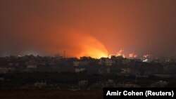 Пожар на северот на Појасот Газа.
