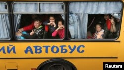 Эвакуация детей из Купянска (Харьковская область) в другие регионы Украины, май 2022 года