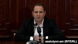 Armenia - Former Defense Minister Davit Tonoyan testifies before a parliament commission, Yerevan, August 1, 2023.