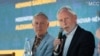 Frank Spengler (j) Tusnádfürdőn 2024-ben (a képet a Mathias Corvinus Collegium magyar–német intézetének engedélyével használjuk)