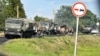 Конвој камиони на руската армија беше уништен од украинската војска во Суџа во областа Курск, Русија, 9 август 2024 година
