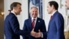 Президент Франции Эммануэль Макрон, спецпосланник президента США Стивен Уиткофф и госсекретарь США Марко Рубио (слева направо)