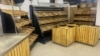 Nagorno Karabakh - Empty shelves at a food store in Stepanakert, January 11, 2023.