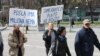 Protest radnika Kosmosa u Banjaluci, april 2015.