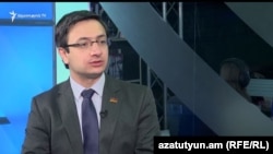 Armenia - Parliament deputy Gevorg Gorgisian speaks to RFE/RL, October 20, 2017.