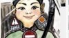 Türkmen metbugatynda çap bolan awtoulag sürýän aýallary ýaňsylaýjy karikatura 