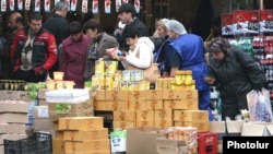 Armenia - A street market in Yerevan.