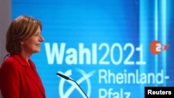 Rajna-vidék-Pfalzban is leszerepelt a CDU. A képen a szociáldemokrata Malu Dreyer látható.