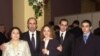 Armenia -- Former President Robert Kocharian with his wife and children, undated