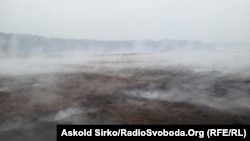 Тління торфу на Київщині, 2015 рік. Як зазначили в ДСНС, пожежі торфу є сезонним явищем