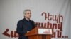 Armenia -- President and presidential candidate Serzh Sargsian campaigns in Syiunik, 23Jan2013.