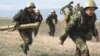 Nagorno-Karabakh -- Soldiers hold military exercises.