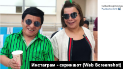 Обид Асомов с народной артисткой Узбекистана Юлдуз Усмановой.