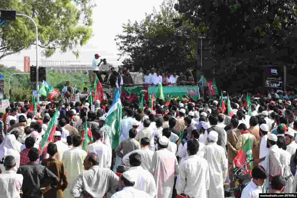 Protesters gather at an anti-America rally to mark the "Day of Love of the Prophet Muhammad" in Islamabad.