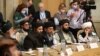 Taliban and other officials attend the Afghan peace conference hosted by Russia in Moscow on March 18.