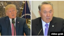 Президент США Дональд Трамп и президент Казахстана Нурсултан Назарбаев (справа).