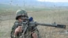 Nagorno-Karabakh -- A Karabakh Armenian soldier practices sniper fire during a military exercise.
