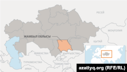 Жамбыл облысының картасы.