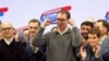Aleksandar Vučić szerb elnök a Szerb Haladó Párt (SNS) székházában a 2023. december 17-i belgrádi parlamenti választás exit poll eredményeit követően. Fotó: Reuters