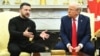 Ukrainian President Volodymyr Zelenskyy (left) and US President Donald Trump (file photo)
