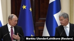 Владимир Путин и Саули Ниинистё. Хельсинки, август 2019 года
