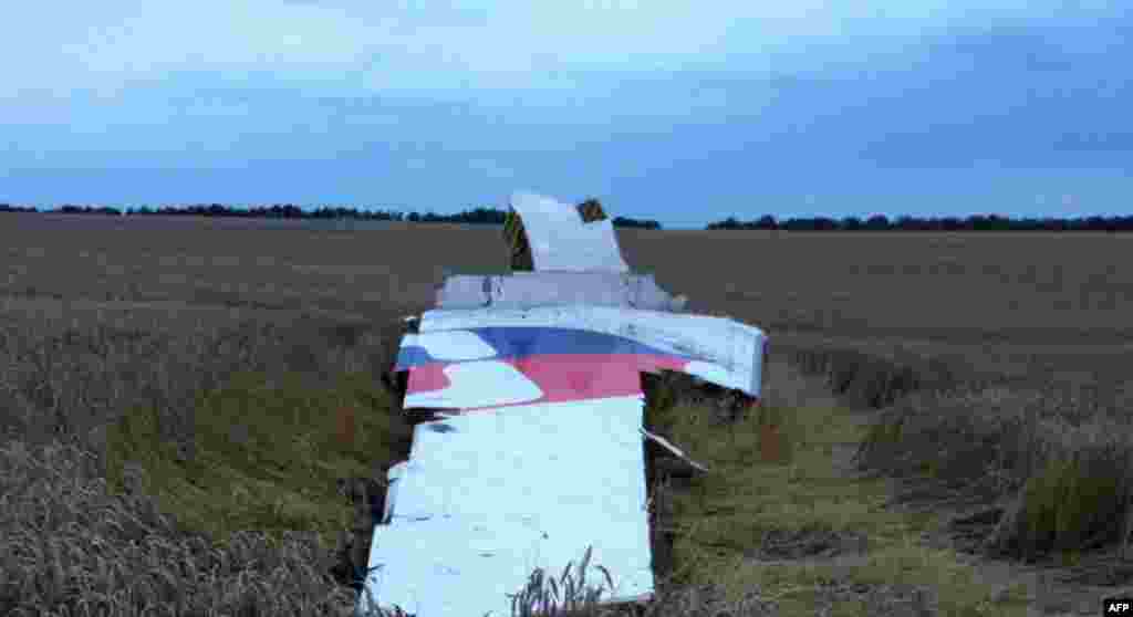 Ұшақ бөлшегіндегі Malaysia Airlines авиакомпаниясының белгісі. 