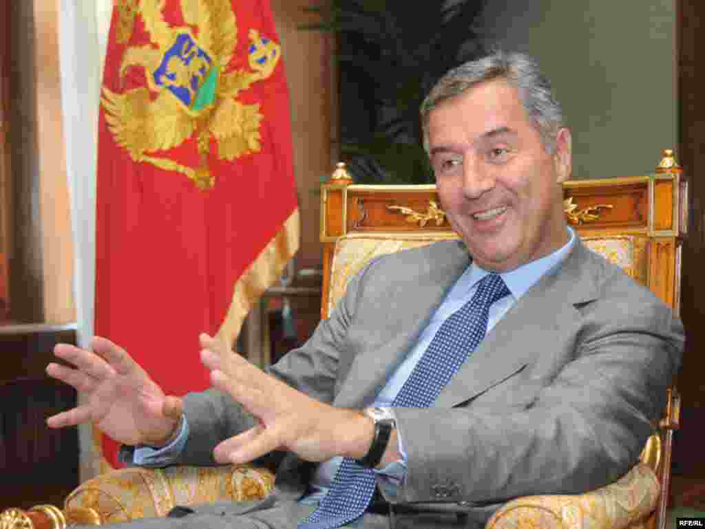 Milo Đukanović dao je ekskluzivni intervju RSE, Podgorica, 01.09.2009. Foto: Savo Prelević