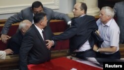 Тил мыйзамын кабыл алуу украин парламентинде мушташ менен коштолгон.