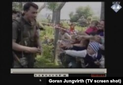 Neđo Jovičić u Potočarima 1995. godine