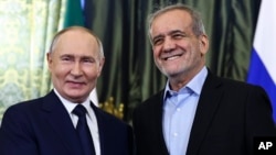 Ռուսաստանի և Իրանի նախագահներ Վլադիմիր Պուտին և Մասուդ Փեզեշքիան, Մոսկվա, 17-ը հունվարի, 2025թ.
