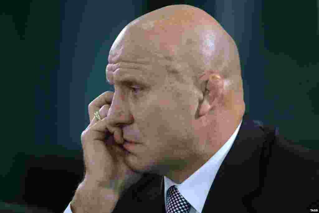 A bizarre incident emerged when Russian wrestler Inna Trazhukova accused the head of Russia's wrestling federation, Mikhail Mamiashvili (pictured), of punching her after she lost her bronze-medal match. "Upon the end of the competition, federation President Mikhail Mamiashvili met me intoxicated; he spoke with me rudely, insulted me, and punched me in the face twice," Trazhukova said in an interview with Sport-Ekpress.