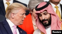 АКШ президенти Дональд Трамп жана Сауд Арабиянын мураскер ханзаадасы Мухаммед бин Салман. Архив