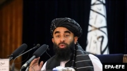 د طالبانو حکومت د اطلاعاتو او فرهنګ وزارت مرستیال او ویاند ذبیح‌الله مجاهد