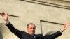 Armenia -- Opposition leader Levon Ter-Petrosian greets supporters rallying in Yerevan, 6 April 2010.