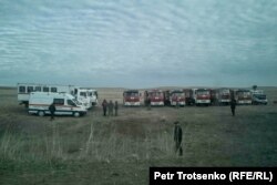 Машины спасателей в Каркаралинском районе Карагандинской области. 8 октября 2024 года.