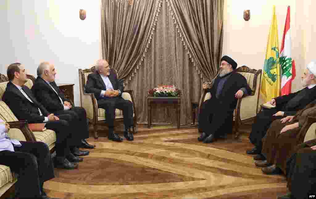 دیدار حسن نصرالله با محمدجواد ظریف، وزیر خارجه وقت جمهوری اسلامی، در لبنان، ۱۳۹۵