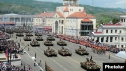 Nagorno-Karabakh - A military parade in Stepanakert, 9May2012.