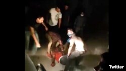 تصاویر منتشر شده در شبکه های اجتماعی از اعتراضات کازورن در شامگاه چهارشنبه.