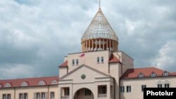 Nagorno-Karabakh -- The parliament building in Stepanakert.