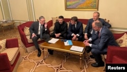 European leaders speak with US President Trump via phone in Kyiv on May 10.