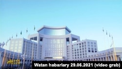 Aşgabatda täze açylan "Arkadag" myhmanhanasy. Döwlet TW-siniň suraty.