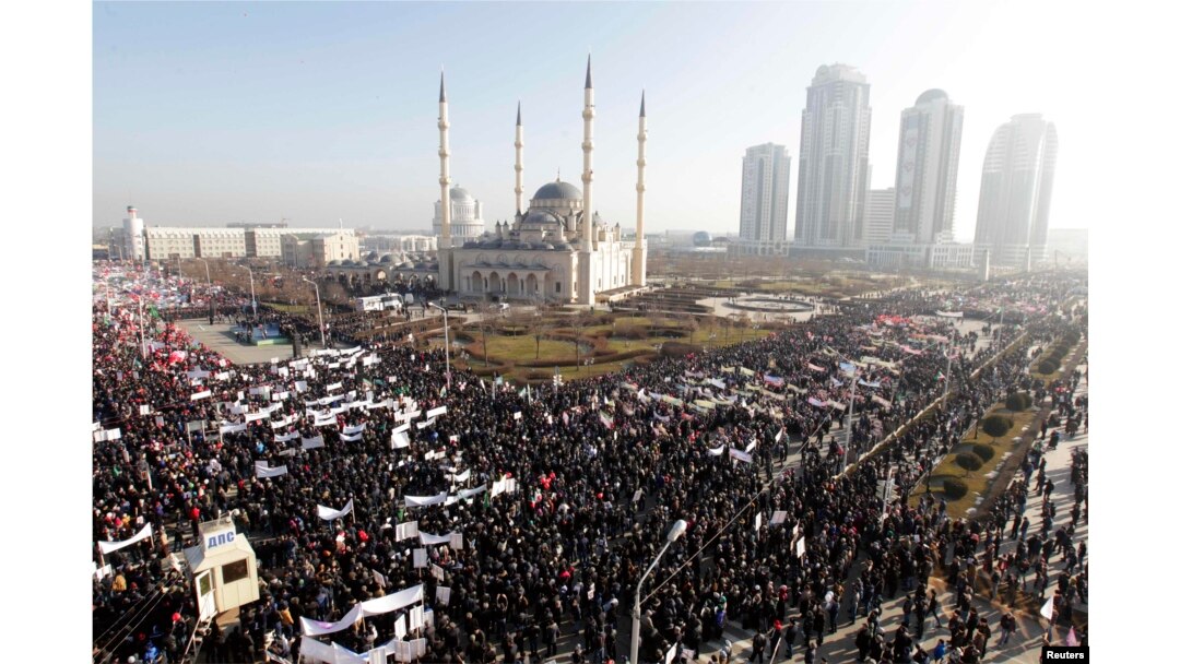 Chechens Protest Against Charlie Hebdo